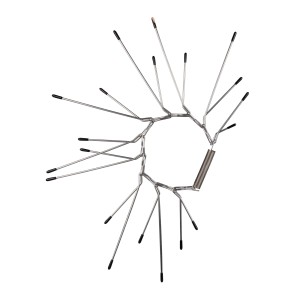 Windhager Marderabwehr Fallrohr-Gürtel, 2 Stück, aus Metall mit Abwehrspikes und Feder.