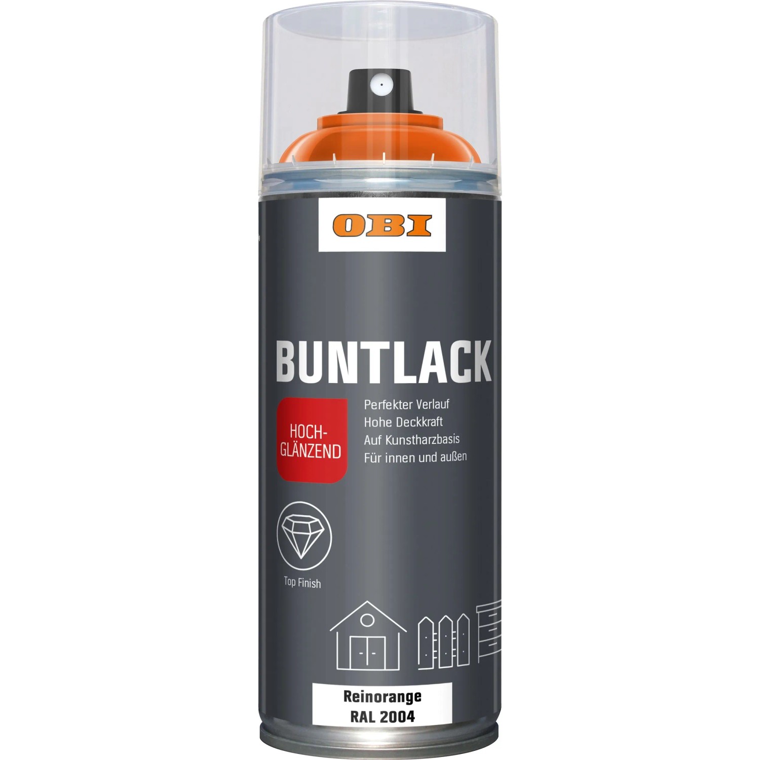 OBI Buntlack Spray RAL 2004 Reinorange hochglänzend 400 ml
