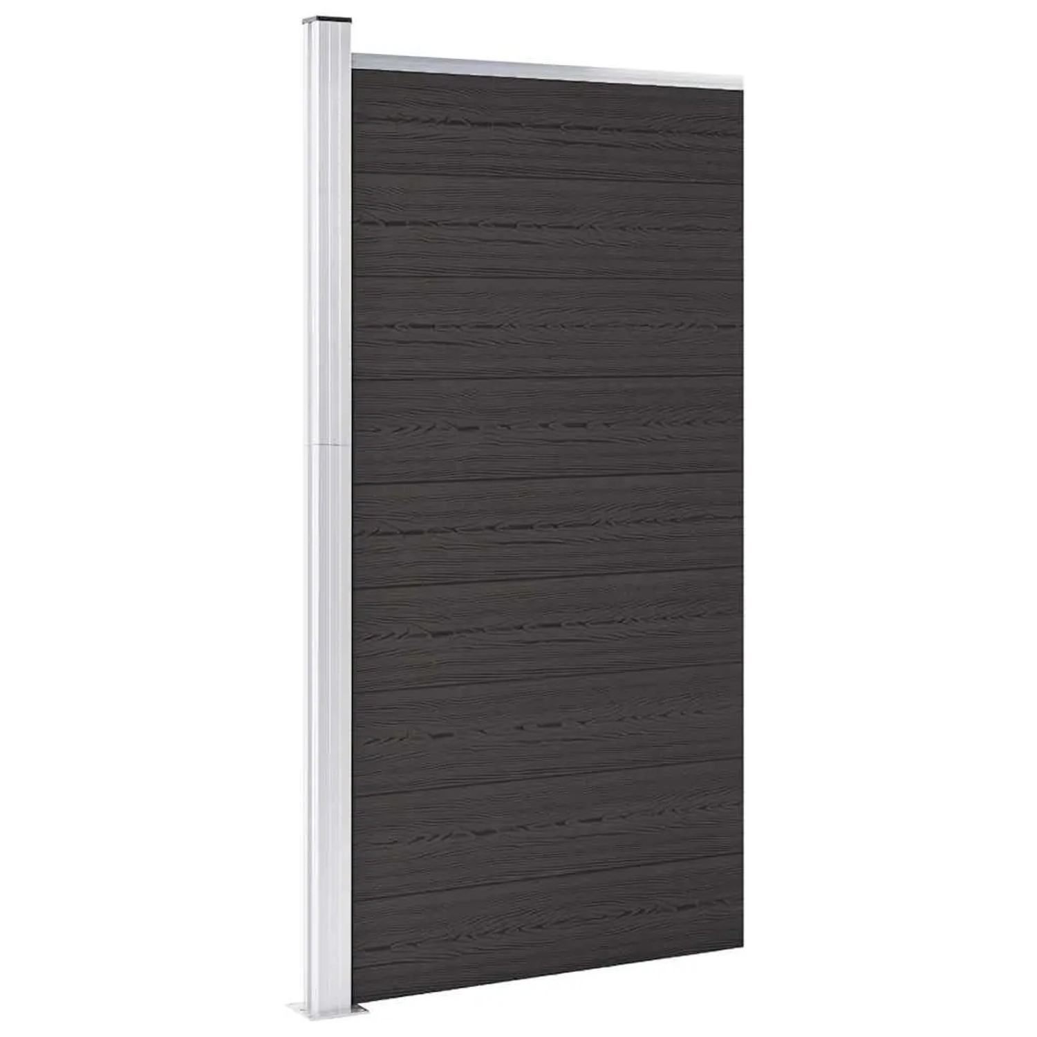 vidaXL Zaunelement WPC 95x186 cm Schwarz 148979