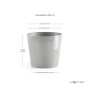 Ecopots Pflanztopf Amsterdam Mini, weißgrau, 17 cm. Ideal für Innen- und Außenbereich.