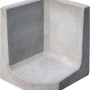 Diephaus L-Stein Ecke, unbewehrt, grau, 60x50x50x7 cm, für Mauersysteme und Einfassungen.