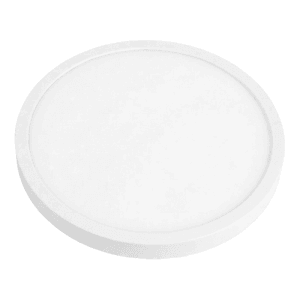 Rundes, dimmbares, weißes ENOVALITE LED Panel für Einbau oder Aufbau, variable Farbtemperatur.