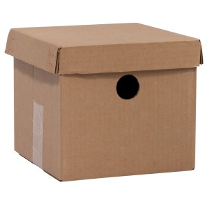 Dobar Hummelkasten Austauschset: Karton mit Einflugloch für Nistmaterial, Insektenhaus Zubehör.