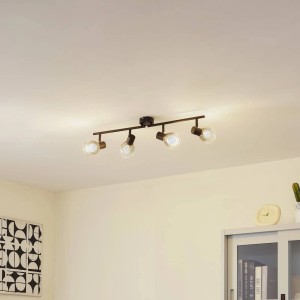 Moderne Lindby Deckenlampe Pendura, 4-flammig, Alu/Glas, für Wohnzimmer.