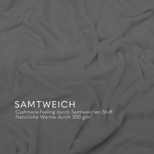 Cremefarbene Bestlivings Kuscheldecke Mirabella (220x240 cm) mit Cashmere Touch.