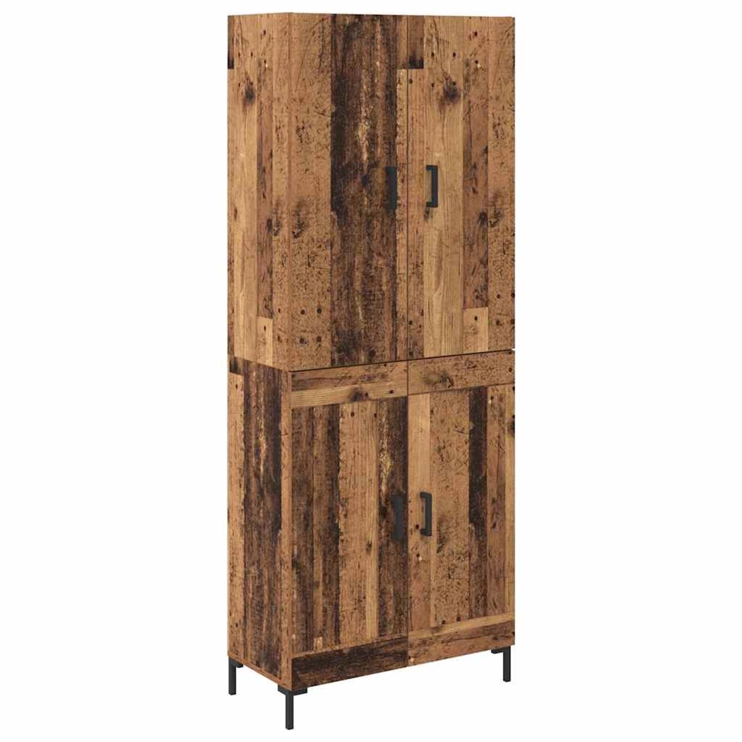 vidaXL Highboard Wandmontiert Altholz 69,5 x 34 x 180 cm Holzwerkstoff 3415 günstig online kaufen