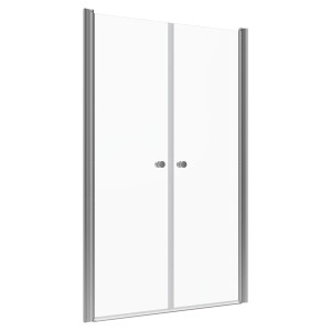 Aquabatos 120 x 195 cm Duschkabine Nischentür Duschtür Glas Schwingtür 6 mm ESG Sicherheitsglas Pendeltür für Dusche Glastür mit Nano Beschichtung