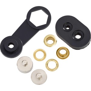 Ösenset für Seilzüge, 11,5 mm, Messing gelb, inkl. Werkzeug für Haushaltshelfer.