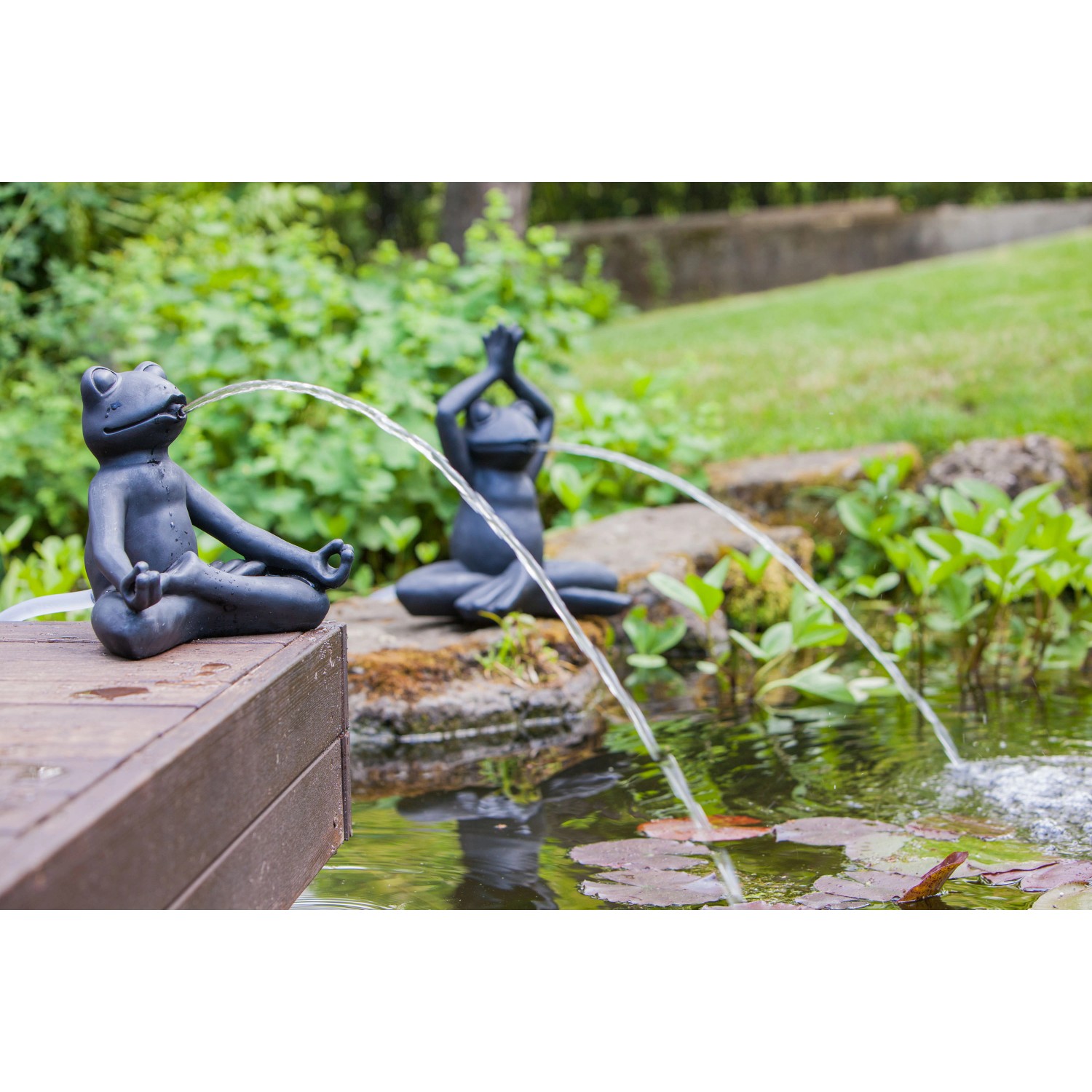 Heissner TeichDeko Teichfigur YogaFrosch 23 cm hoch kaufen bei OBI