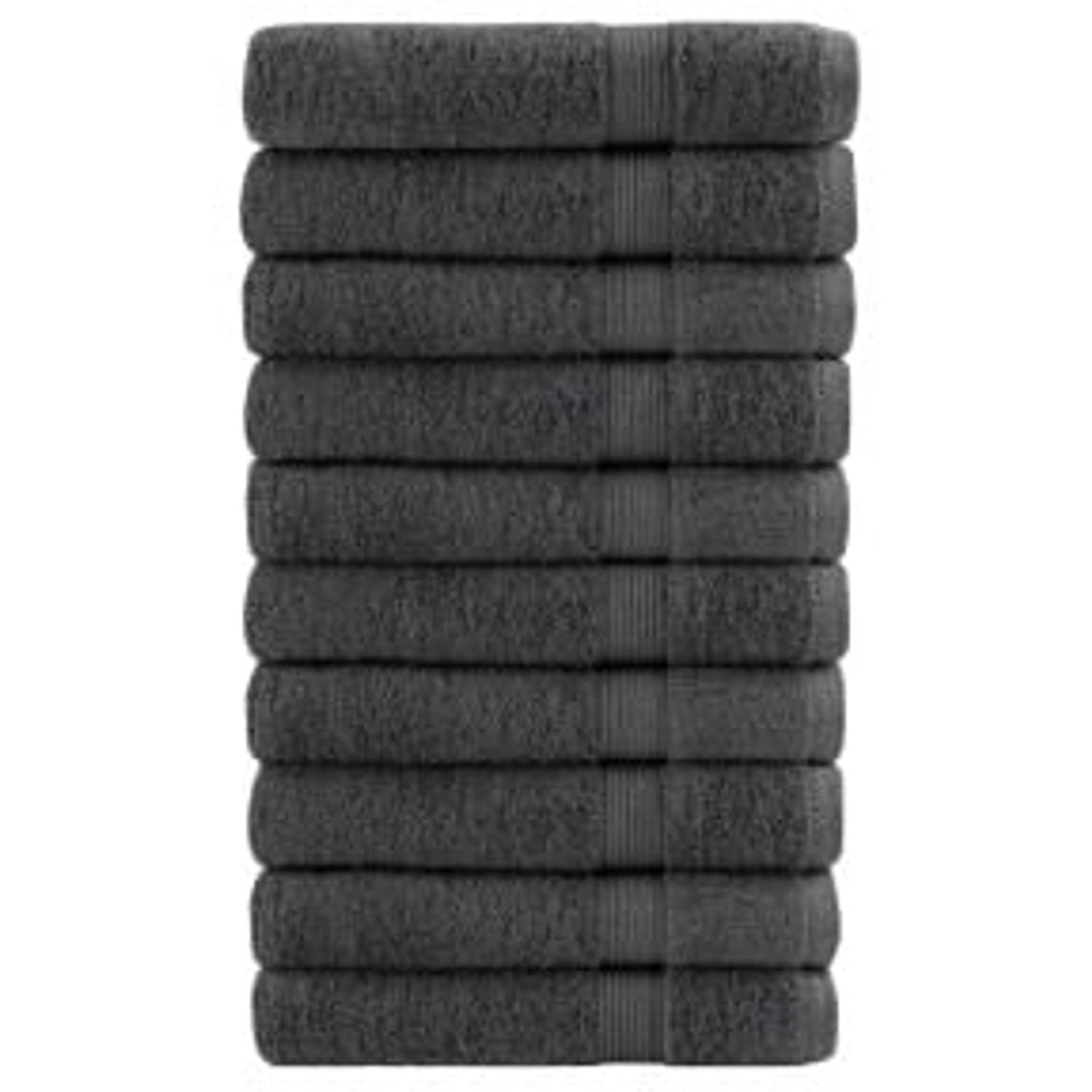 vidaXL Premium-Handtücher 10 Stk Anthrazit 100x200cm 600g/m2 Baumwolle günstig online kaufen