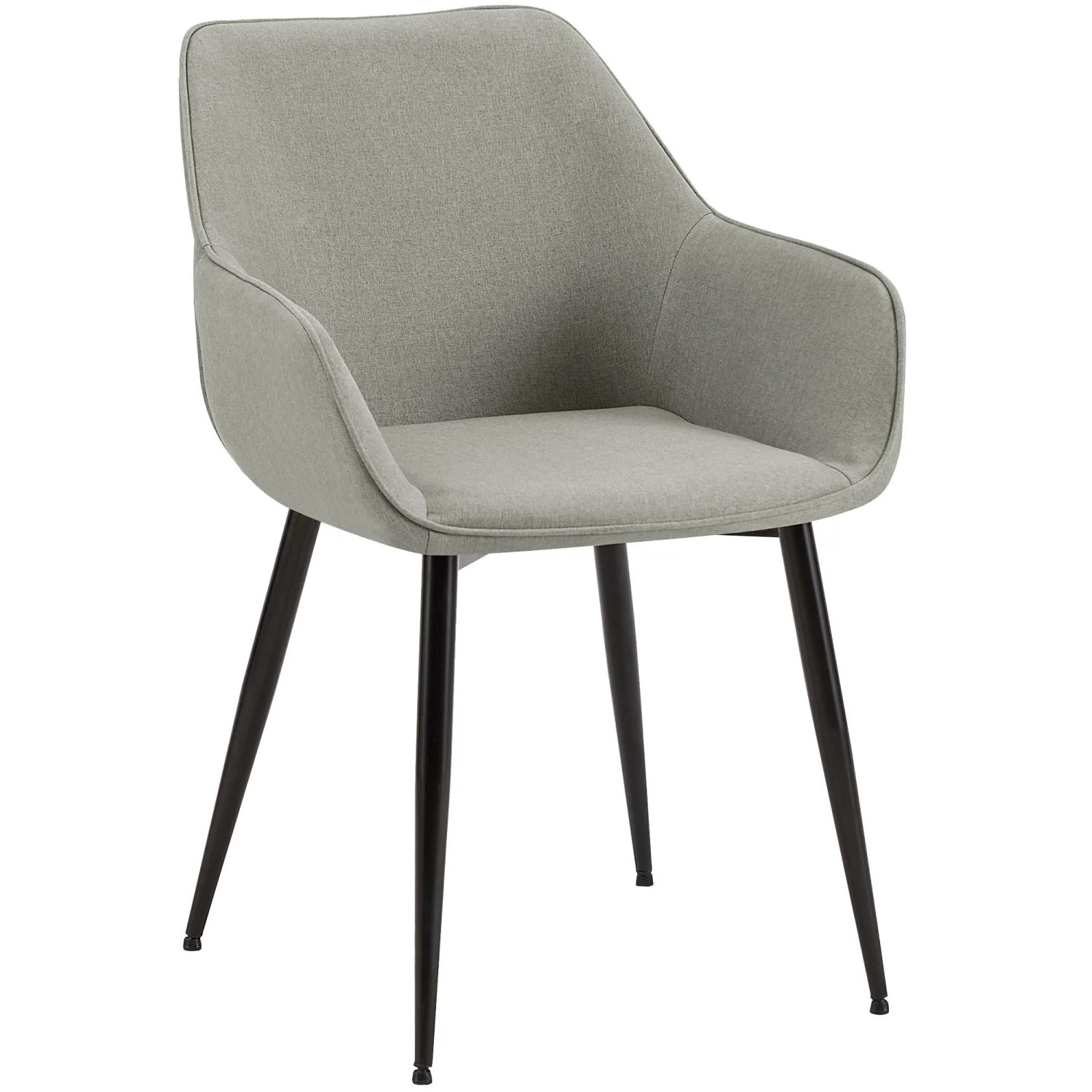 DELUKE Esszimmerstuhl HORID Stoff Hellgrau 52x63x82cm Essstühle Esszimmerstühle Küchenstühle Wohnzimmerstühle