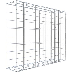 Gabiona Anbaukorb Typ 2, 80x100x20cm, Maschenweite 10x10cm, aus verzinktem Draht.