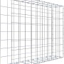 Gabiona Anbaukorb Typ 2, 80x100x20cm, Maschenweite 10x10cm, aus verzinktem Draht.