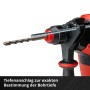 Einhell Akku-Bohrhammer TP-HD 36/30 mit Tiefenanschlag und Betonbohrer.