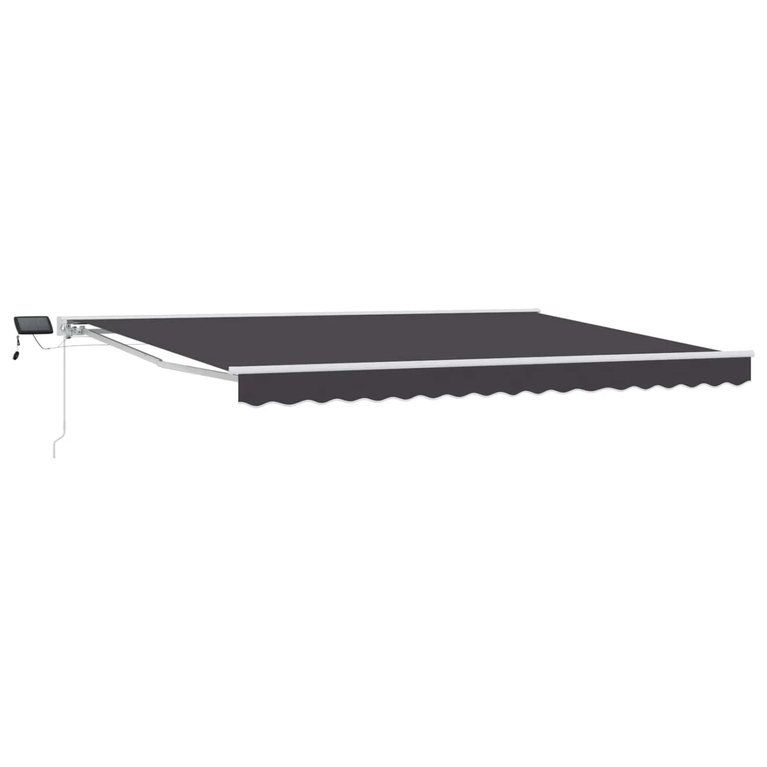 vidaXL Manueller Markisenrahmen mit LEDs Anthrazit 5 x 3 m 3420689