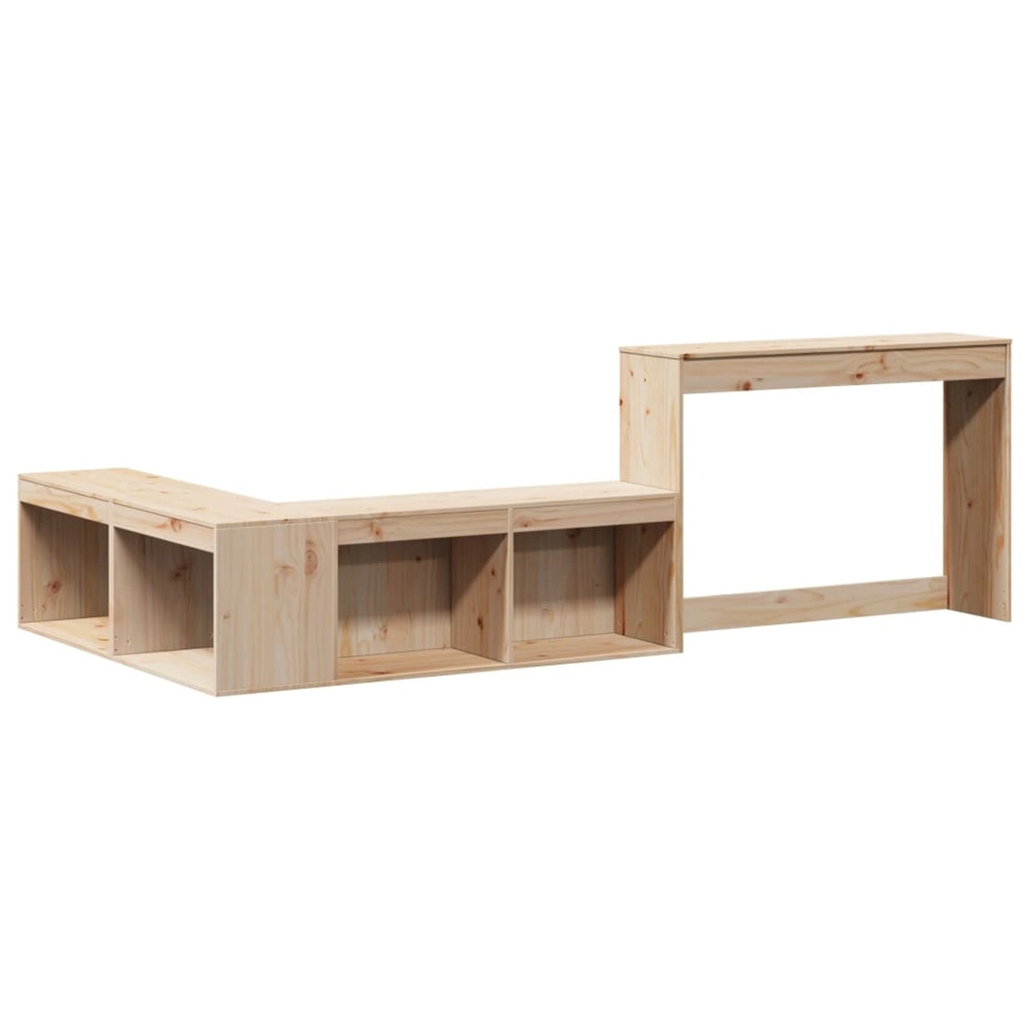 vidaXL Nachttisch mit Schreibtisch 222x107x75 cm Massivholz Kiefer 855756 günstig online kaufen