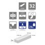 Egger Laminat NatureSense Aqua Grau, 10mm stark, wasserfest, mit Klicksystem. Paket mit 7 Dielen.