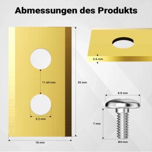 Wiltec Rasenroboter Messer Set Titan V2 35X18Mm 18 Stück Mähroboter Rasenmäher