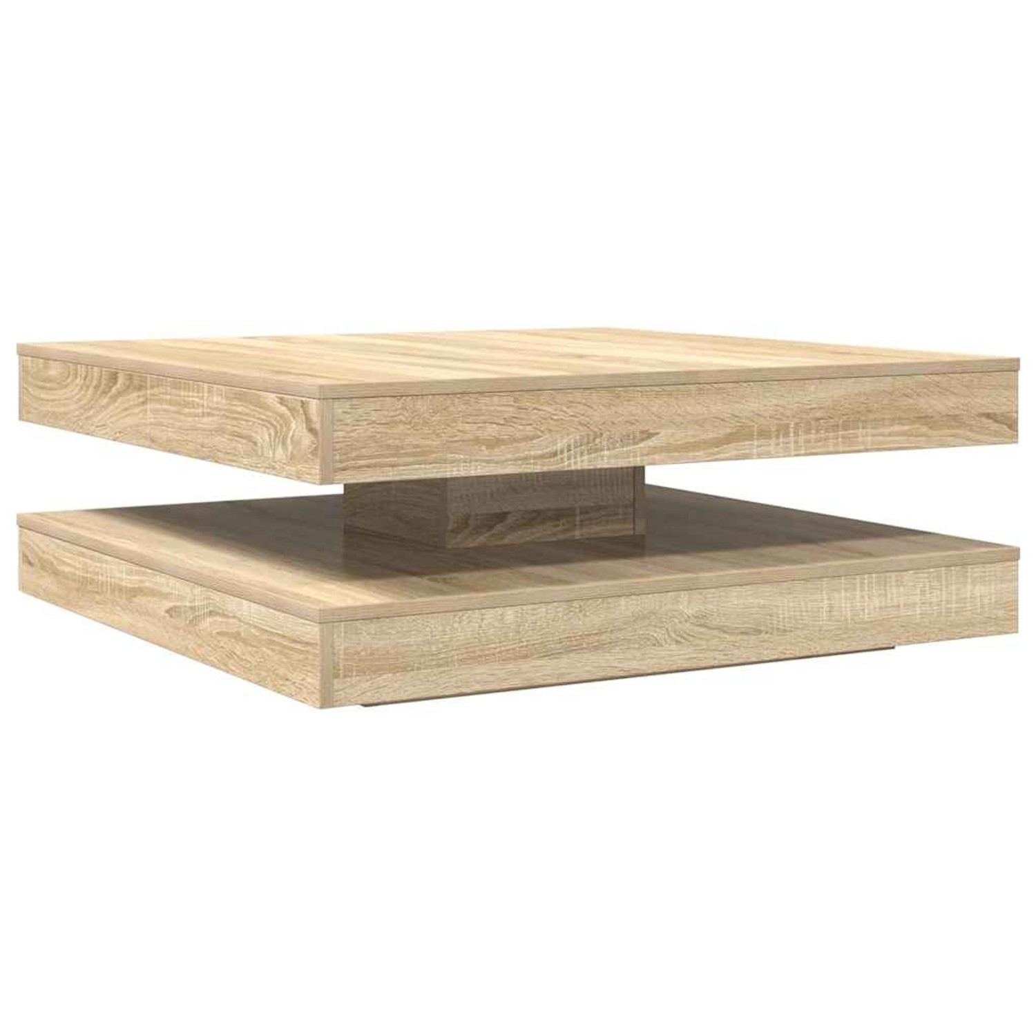 vidaXL Couchtisch 360-Grad Drehbar Sonoma-Eiche 90x90x34,5 cm 3321353 günstig online kaufen