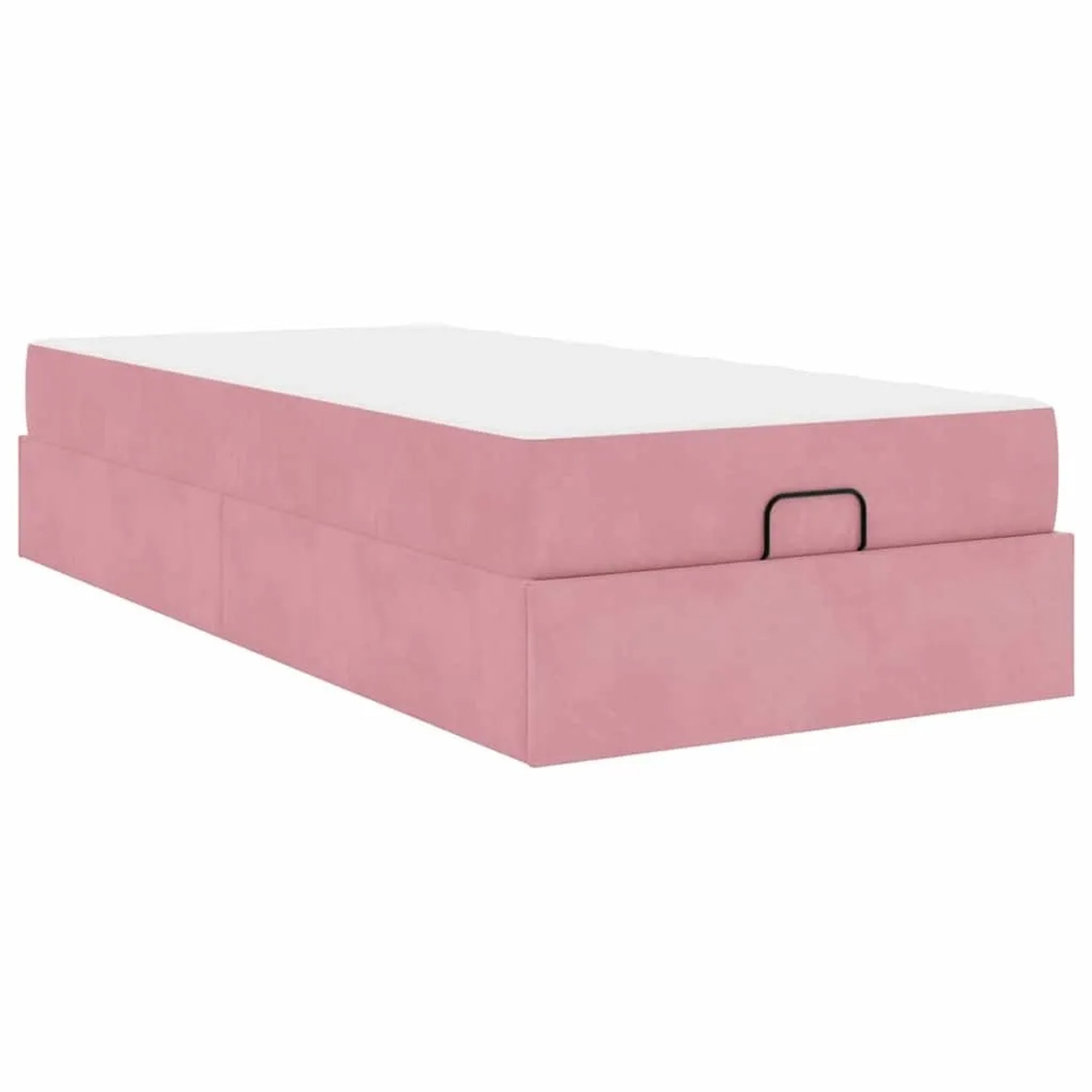vidaXL Bettgestell mit Matratze mit Stauraum Rosa 90 x 190 cm Samt 3399533 günstig online kaufen