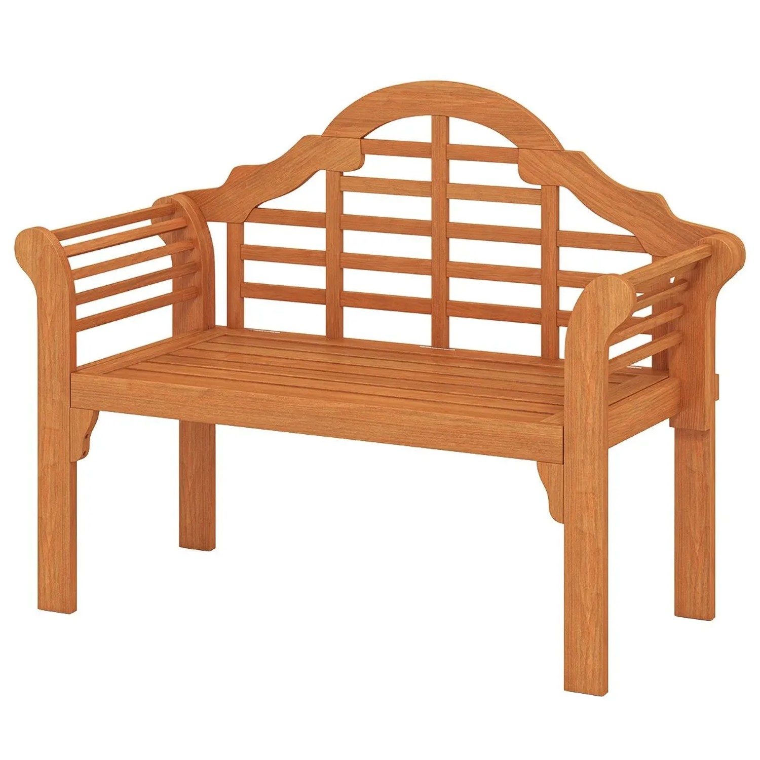 Costway Gartenbank Klappbar Akazienholz 2-Sitzer 360 kg Belastbar