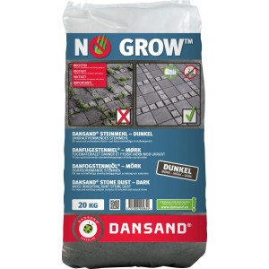 Sack Dansand Steinmehl, unkrauthemmend, anthrazit, 20 kg. Für Fugen von 3-20 mm Breite.