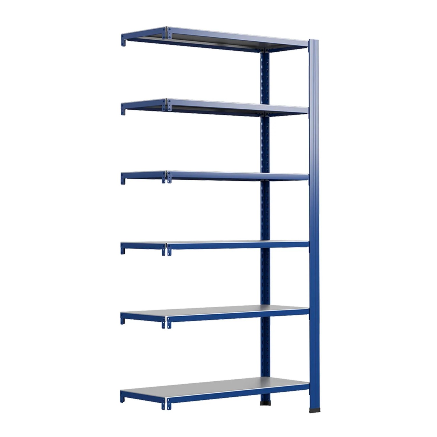 Ar Shelving T Profile Zusatzmodul Blau & Verzinkt 250x80x50 cm 6 Böden 180 kg