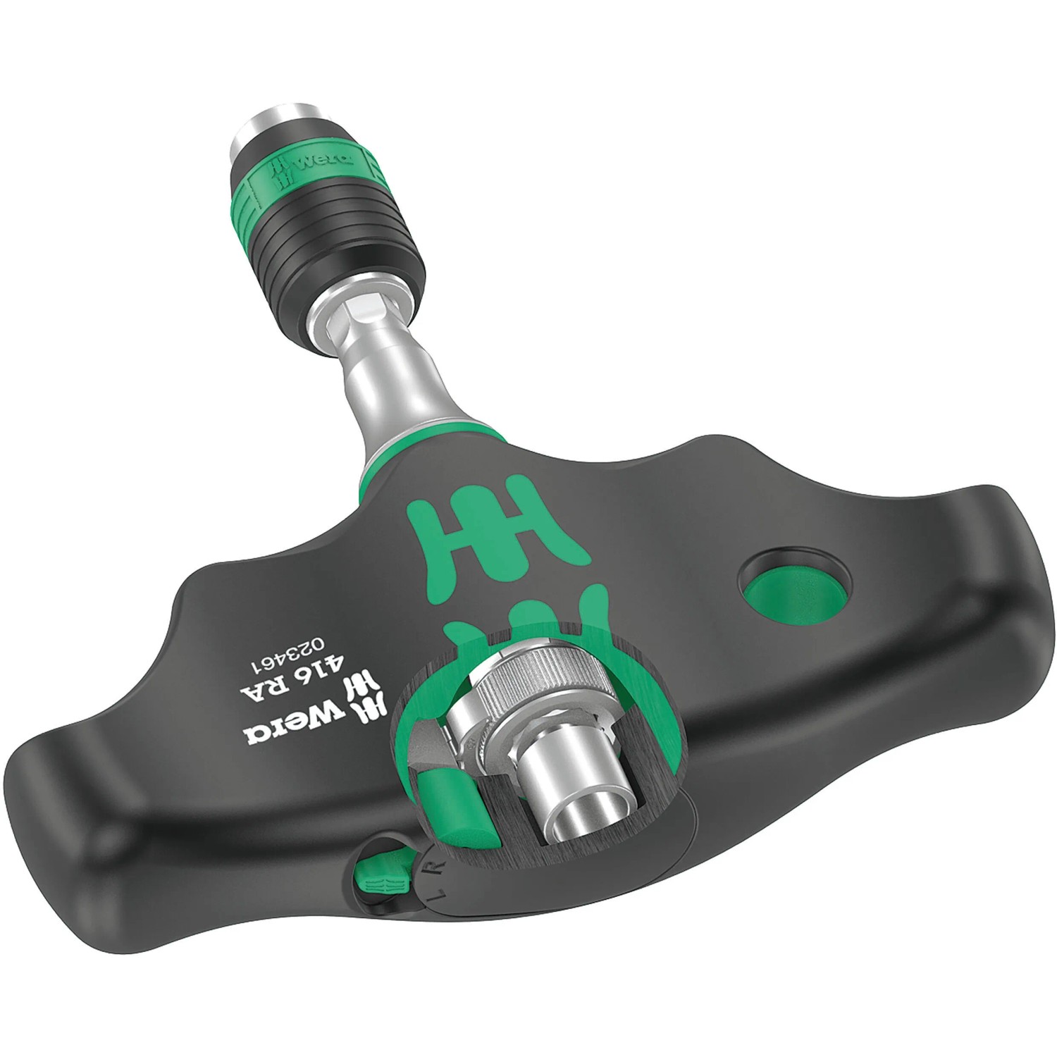 Wera Steckschlüssel Quergriff-Bits-Handhalter, Rapidaptor+Ratsche 416 RA 05023461001