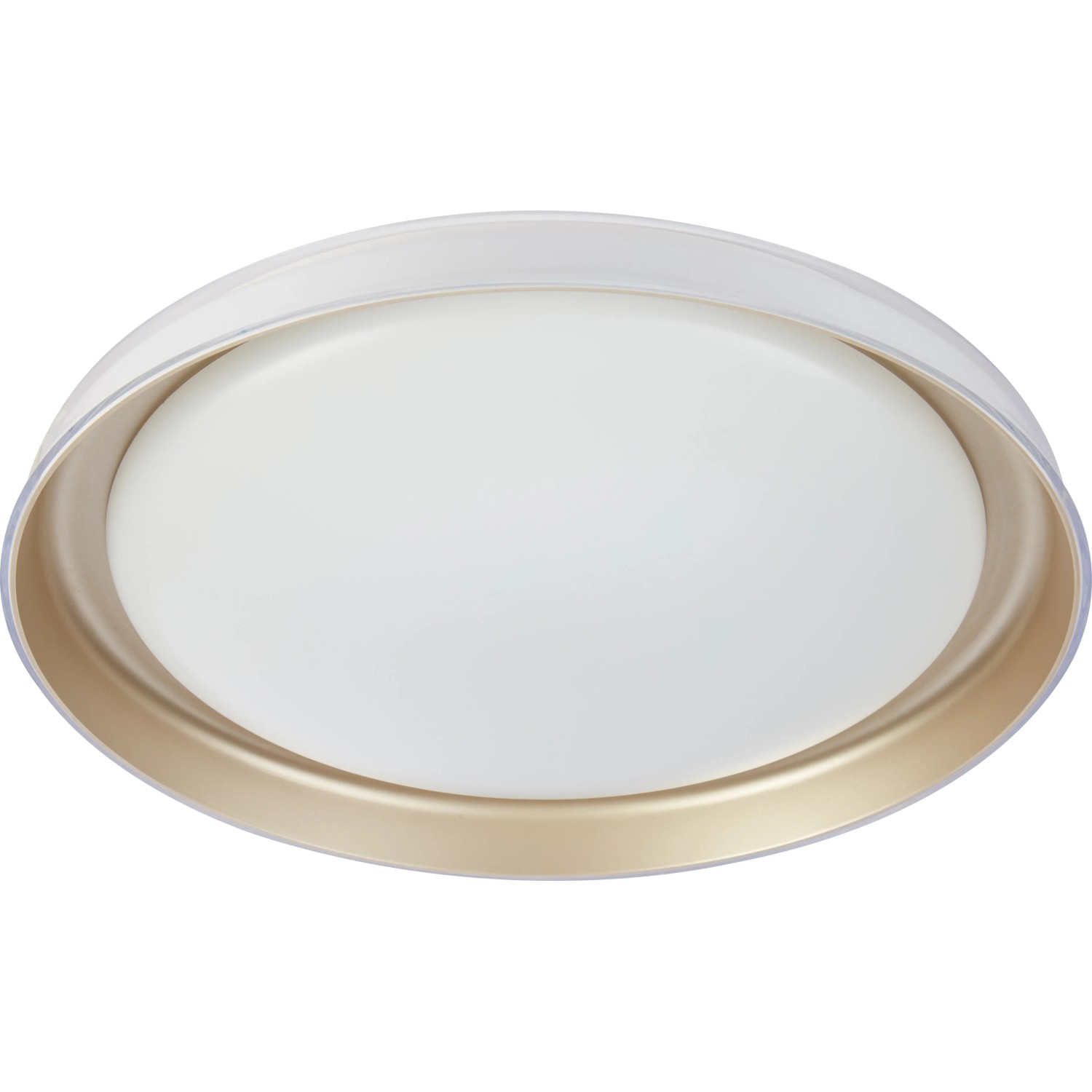 Moderne LED Deckenleuchte Tessali Gold, Ø 43 cm, mit Dimmfunktion und Fernbedienung.