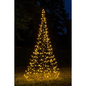 Leuchtender LED-Tannenbaum Galaxy, 250 cm hoch, mit warmweißen LEDs für den Außenbereich.
