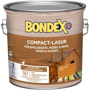 Dose Bondex Compact-Lasur Oregon Pine, Holzlasur für Innen- und Außenbereiche.
