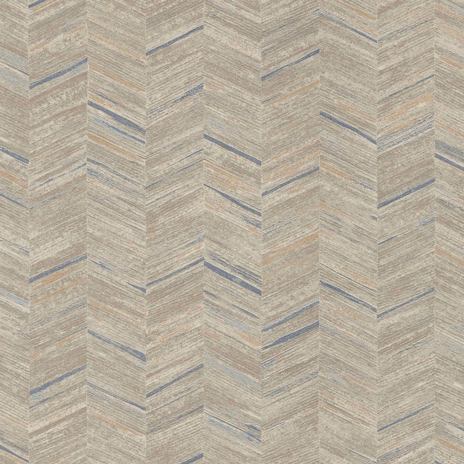 Bricoflor Chevron Tapete Beige Grau Fischgrät Vliestapete im Ethno Chic Ide günstig online kaufen