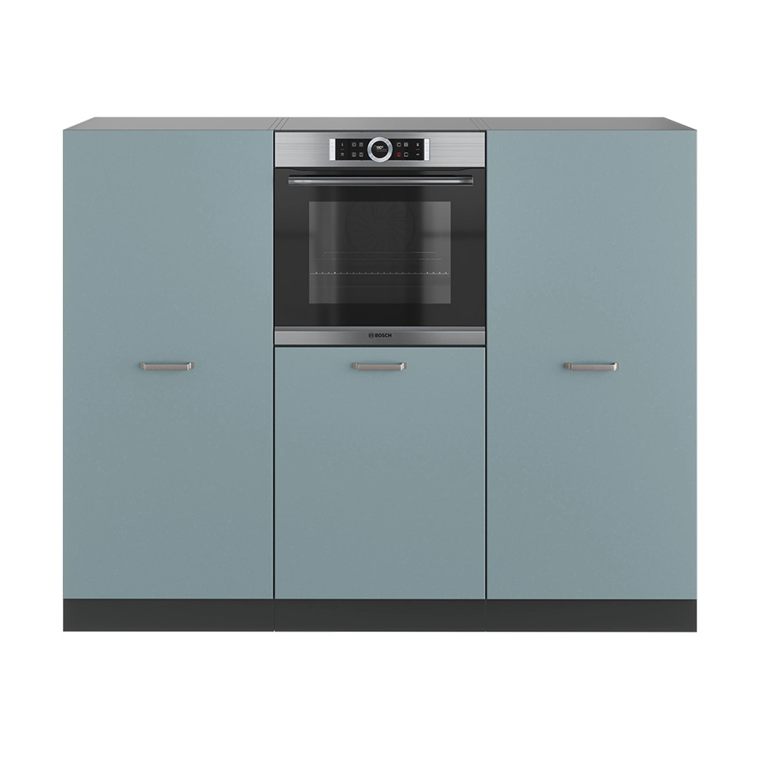 Vicco R-Line Einbauküche Blau-Grau/Anthrazit 180 cm ohne Arbeitsplatte günstig online kaufen