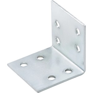 Edelstahl Winkelverbinder, 40x40x40 mm, 40 Stück, zur Holzverbindung, mit Löchern zum Anschrauben.