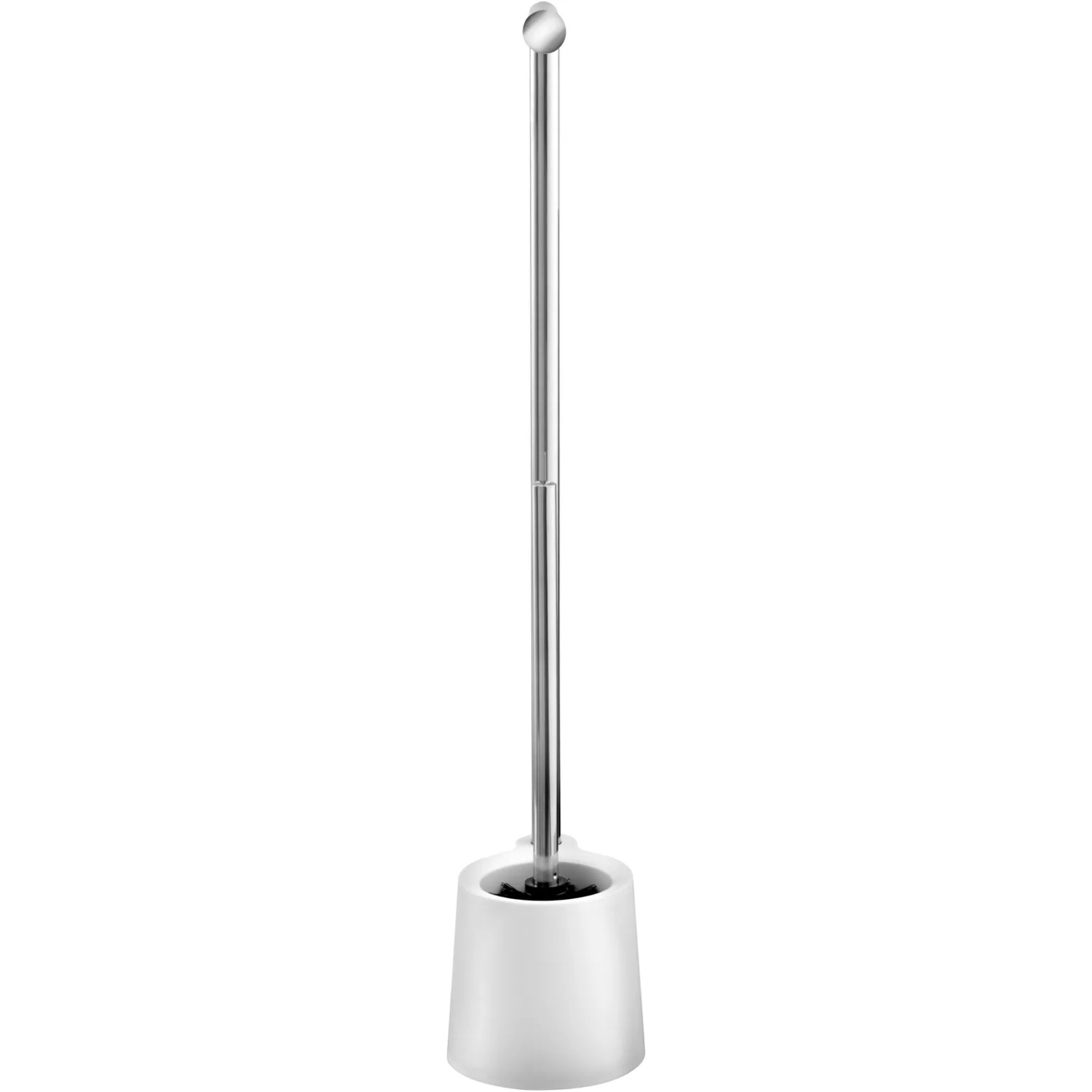 Wenko Stand WC-Garnitur Avola Weiß, WC-Bürste und Halter aus Edelstahl und Kunststoff.