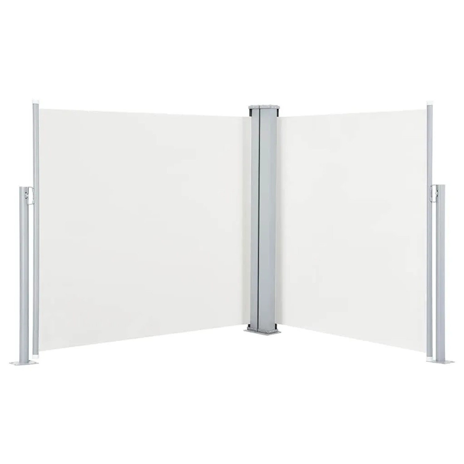 vidaXL Ausziehbare Seitenmarkise Cremeweiß 100 x 600 cm 48443