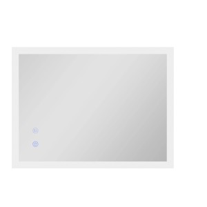 Kleankin Badspiegel mit LED-Beleuchtung, 80x60 cm, beschlagfrei und wasserdicht.