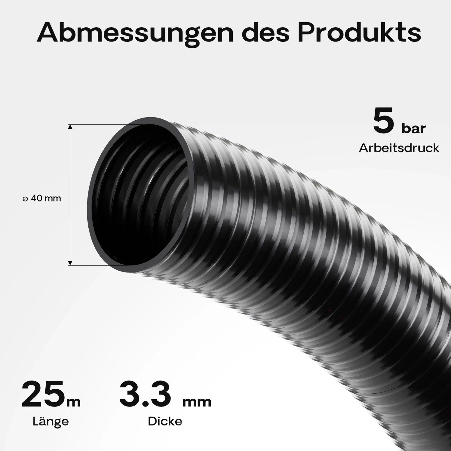 Wiltec Luisiana Om/I 25M Druck- Und Saugschlauch Ø40Mm 470G/M Pumpenschlauch_3