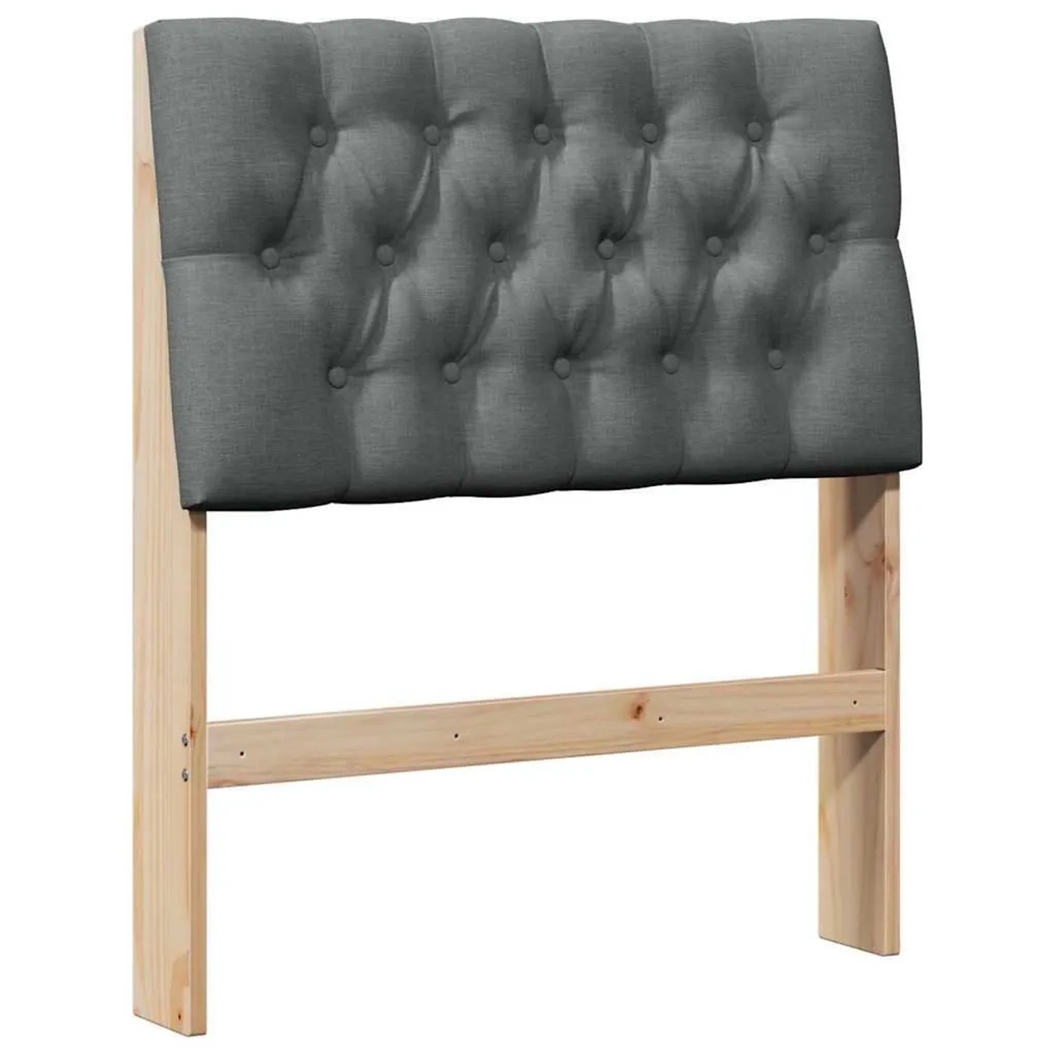 vidaXL Gepolstertes Kopfteil Dunkelgrau 75 cm Massives Kiefernholz 879370