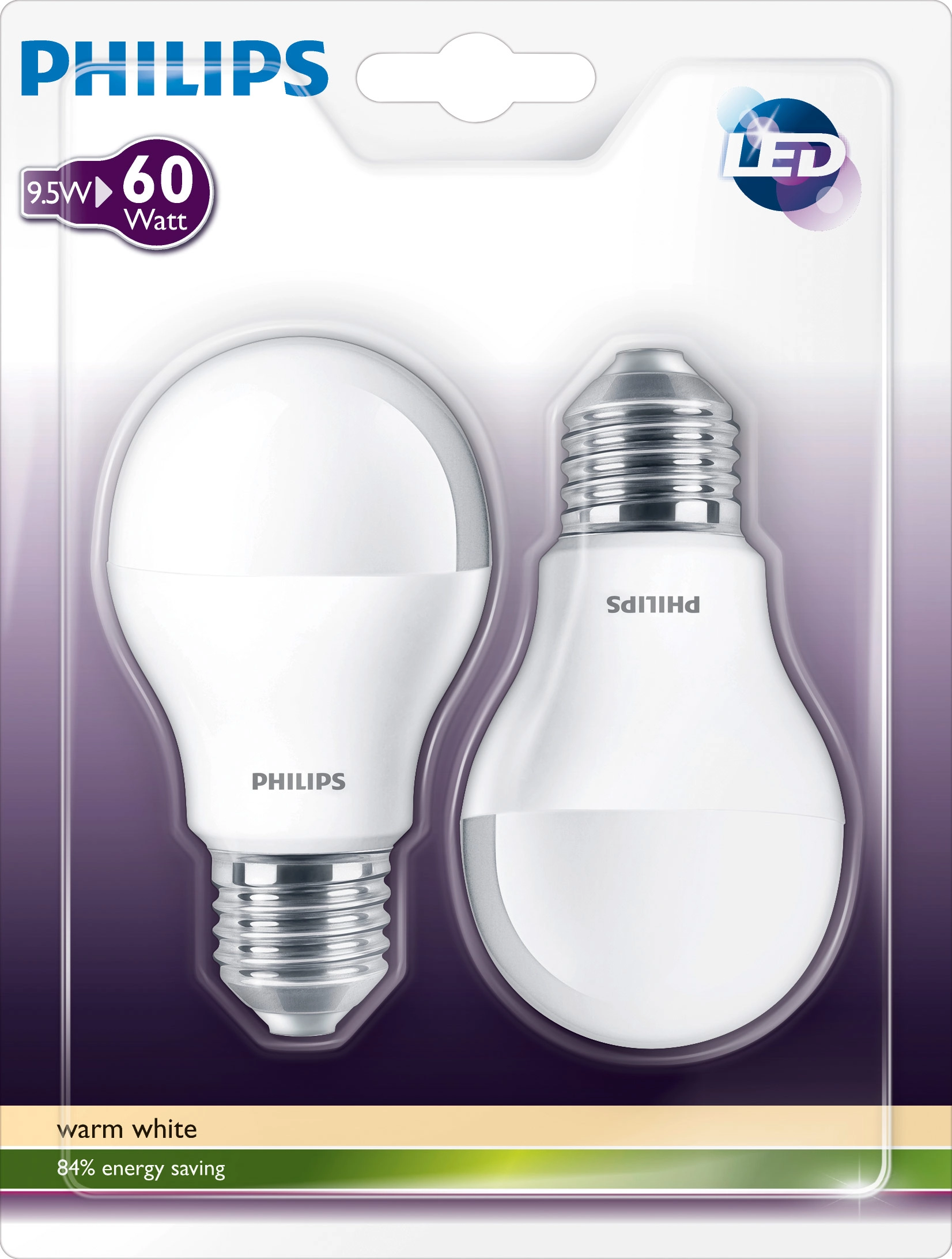 6er-Set Philips LED Birne E27 9W warmweiss wie 60W Glühlampe 806Lm 2700K  8718699774356