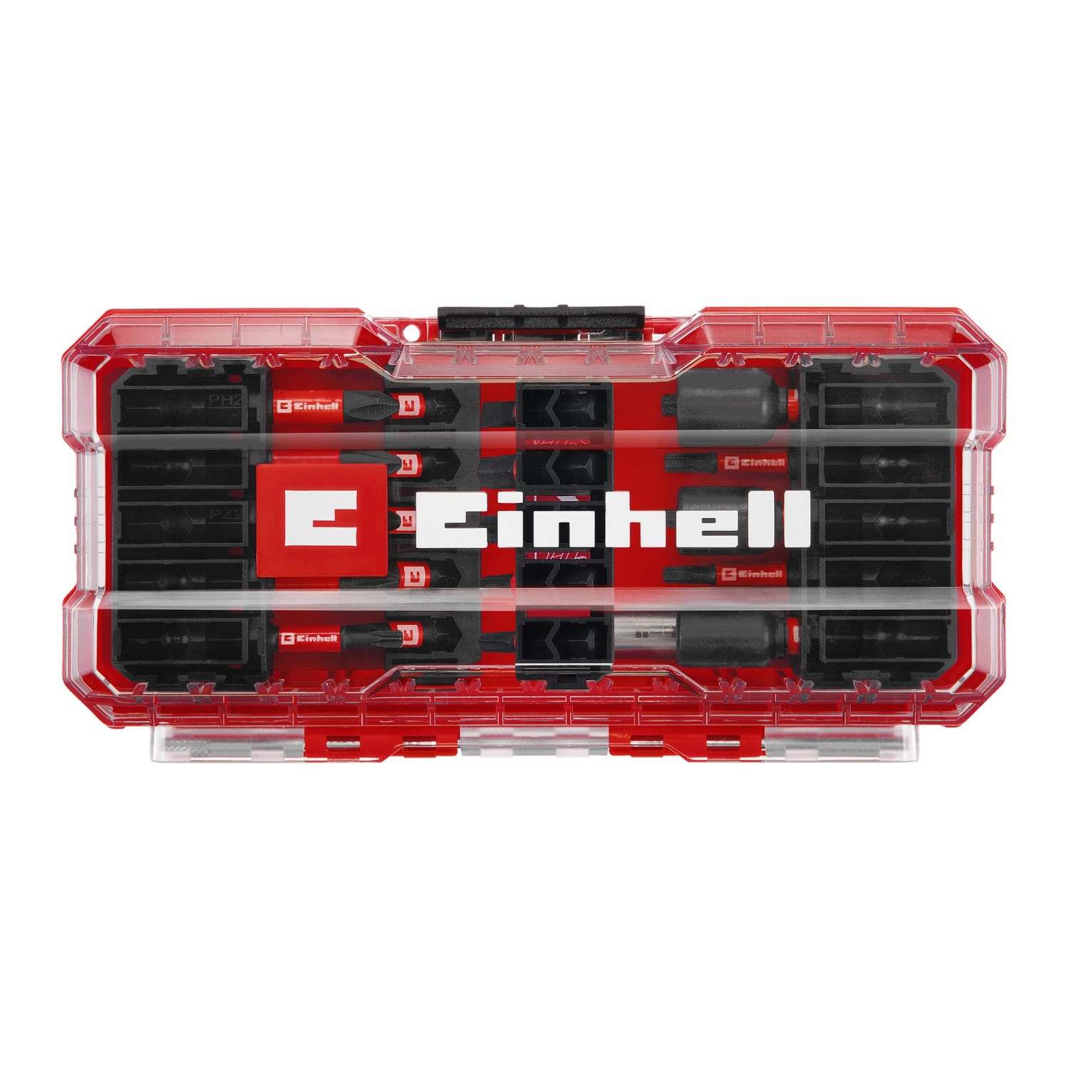 Einhell Impact Bit-Set, 28-teilig im roten S-Case, Schraubendreher-Zubehör.