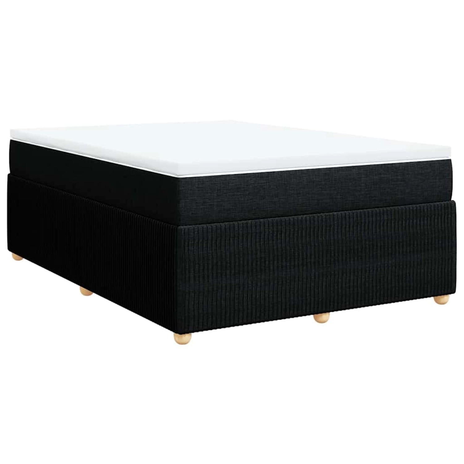 vidaXL Boxspringbett mit Matratze Schwarz 140x190 cm Stoff 3285569 günstig online kaufen