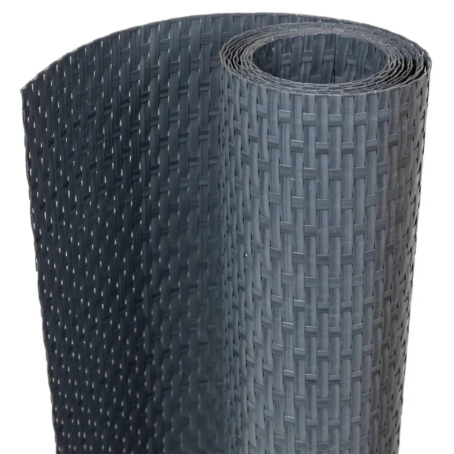 vidaXL Balkon-Sichtschutz Anthrazit 300x90 cm Poly Rattan 156236