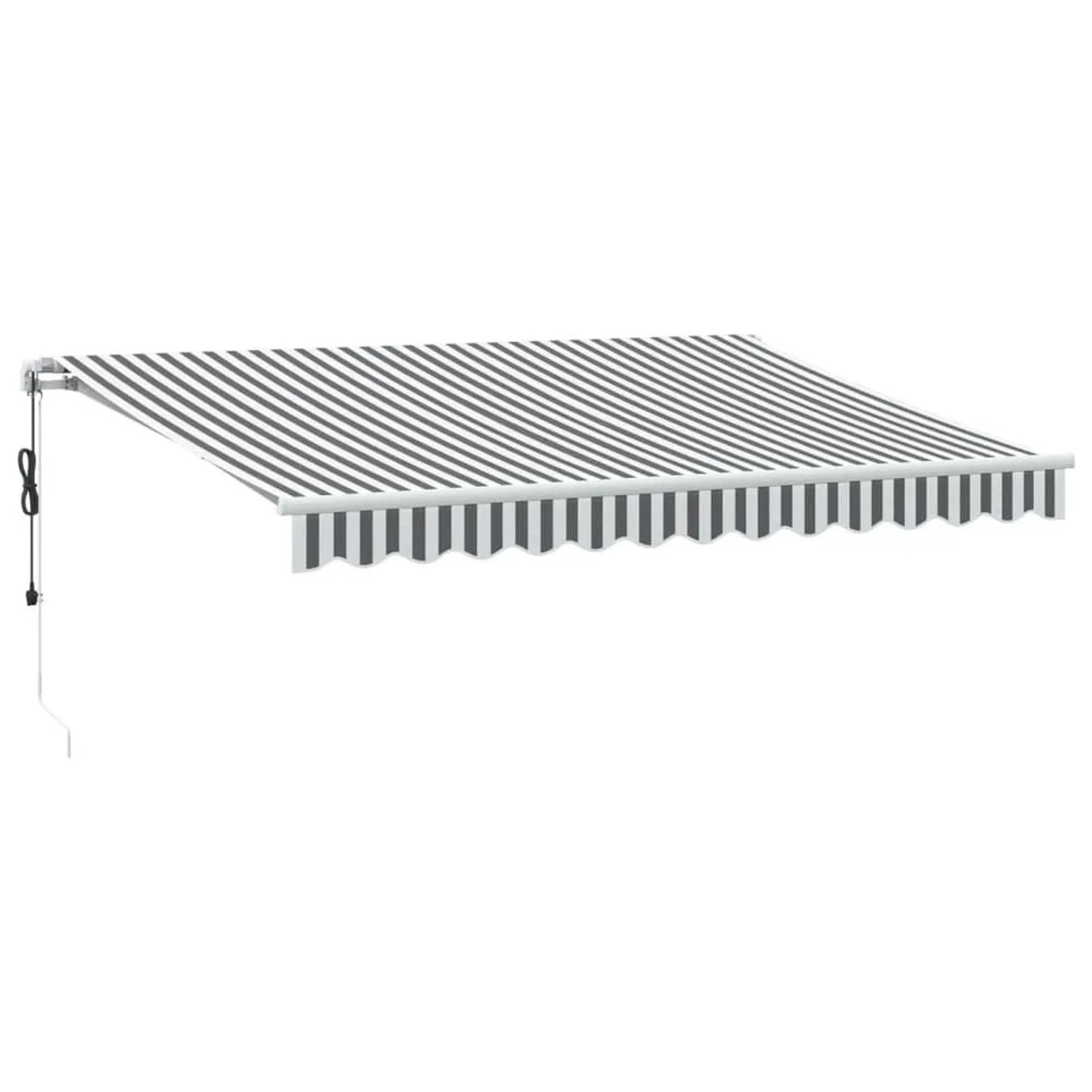 vidaXL Markise Automatisch mit LED Anthrazit & Weiß 350x250 cm 3215783