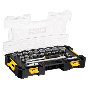 Stanley FatMax Steckschlüssel-Set, 26-teilig im Stak-Koffer. Schlüssel & Abzieher.