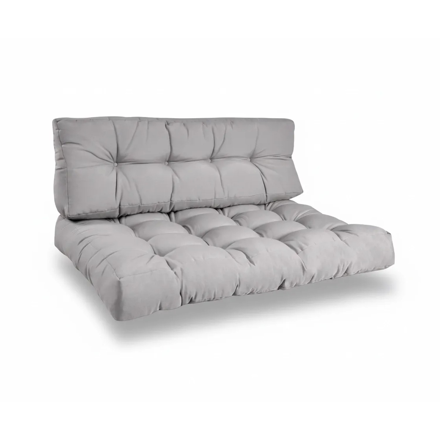 Beautissu ECO Style Palettenkissen Sitz 120x80x15cm Hellgrau + Rücken 1tlg günstig online kaufen