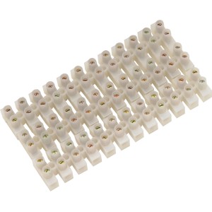 Weiße Lüsterklemmen (2 Stk.) für Kabel bis 2,5 mm Ø zum einfachen Verbinden von Kabelenden.