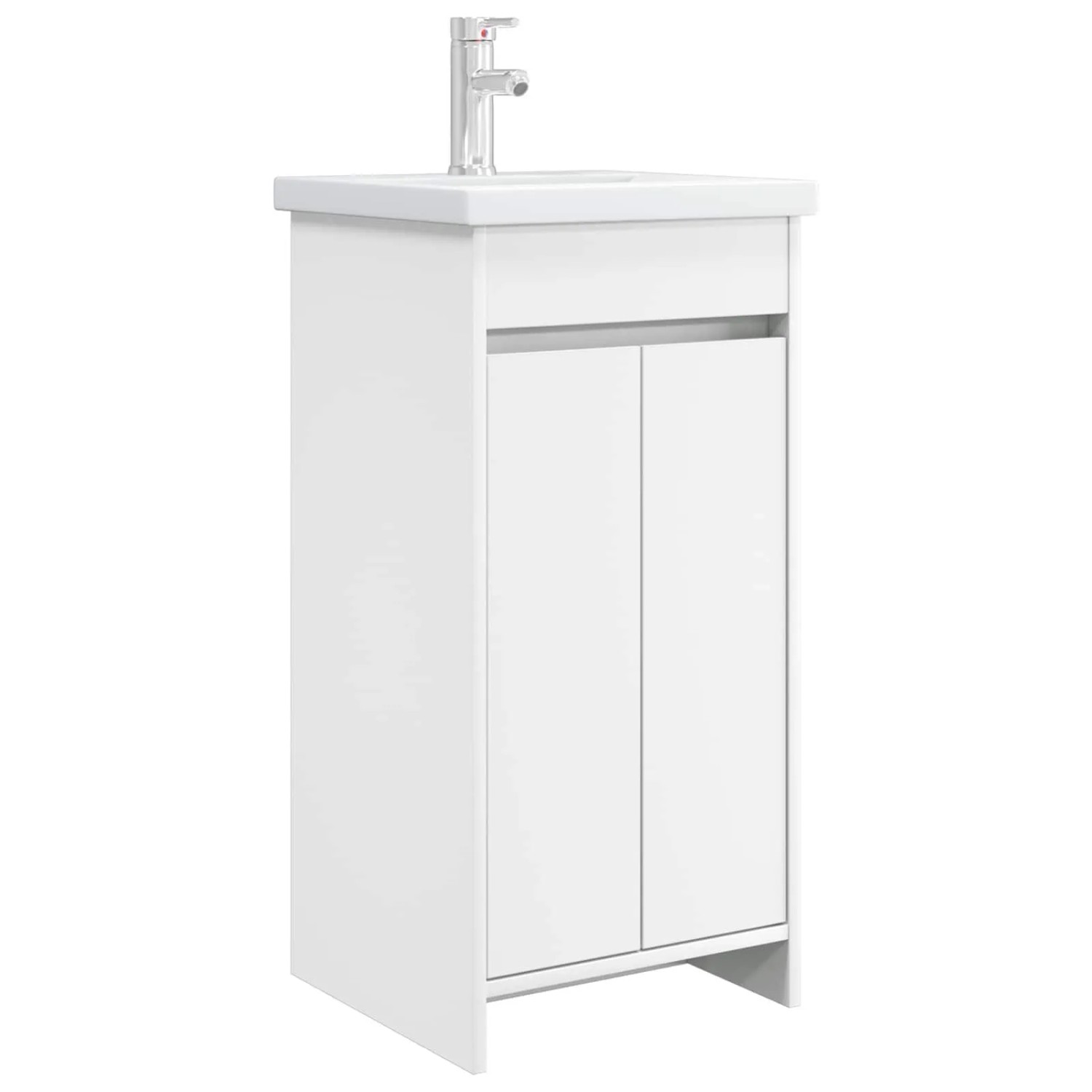 vidaXL Badezimmerschrank mit Waschbecken Weiß 42 x 40 x 84,5 cm 890768