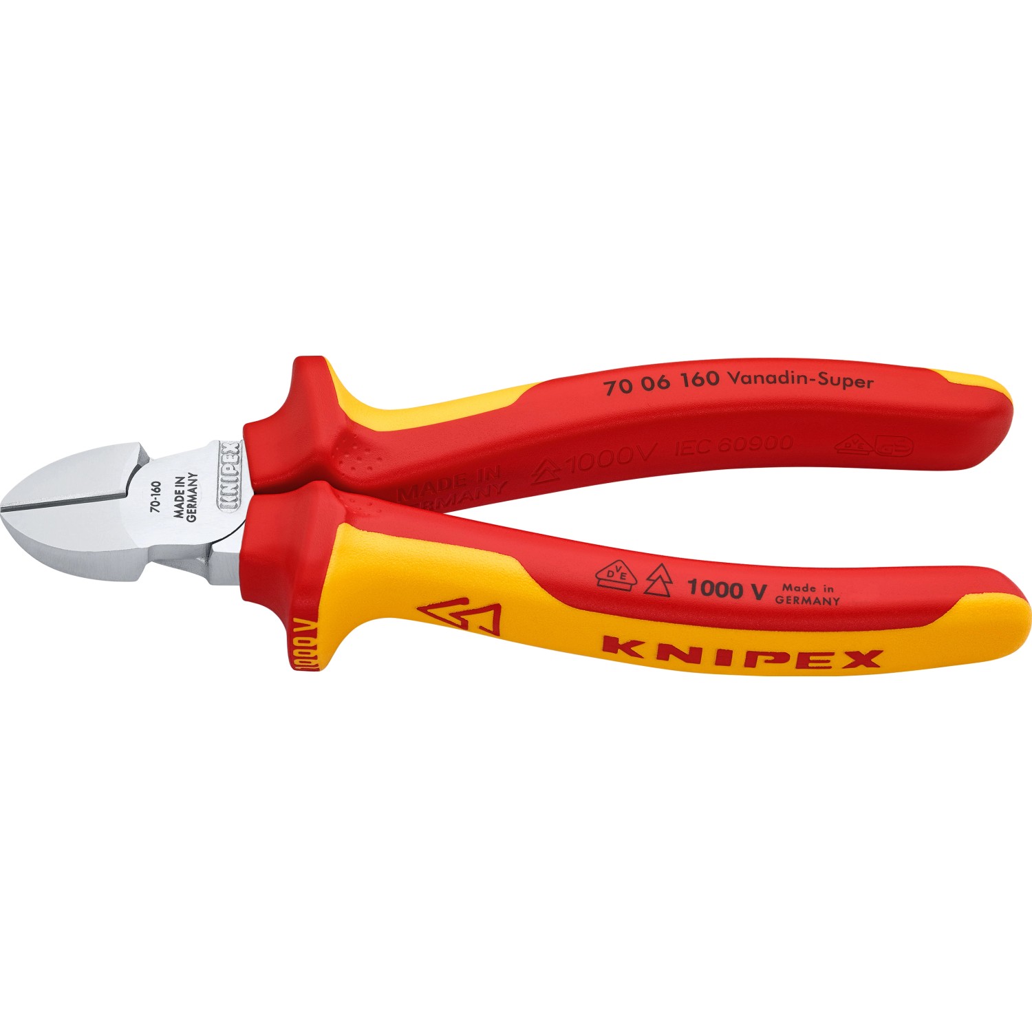 Knipex Seitenschneider verchromt 160 mm