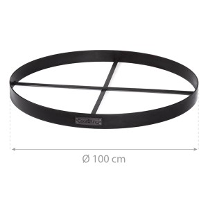 CookKing Stahlbasis für Feuerschalen Ø 100 cm, schwarz, aus robustem Stahl.